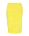 Bottega Veneta Women Skirt With Woven Pattern In Yellow