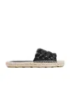 Bottega Veneta Jack Intrecciato Flat Sandals In Black