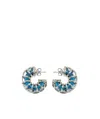 Bottega Veneta Weave Hoop Earrings In Gray