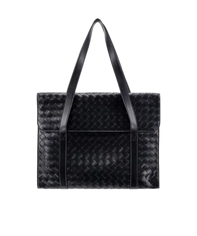 Bottega Veneta Weaving Briefcase In Black