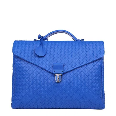 Bottega Veneta Weaving Briefcase In Blue