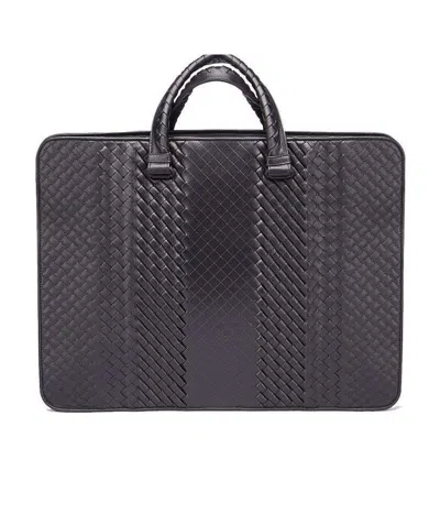 Bottega Veneta Weaving Briefcase In Blue
