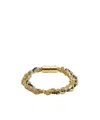 Bottega Veneta Weaving Chain Bracelet In Dark Green