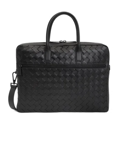 Bottega Veneta Weaving Design Briefcase In Black