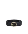 Bottega Veneta Women's Leather Belt In Black