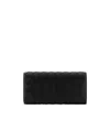 Bottega Veneta Intrecciato Large Flap Wallet In Black