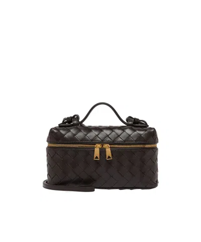 Bottega Veneta Weaving Makeup Bag In Brown