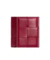 Bottega Veneta Weaving Three-fold Wallet In Red