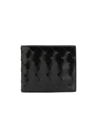 Bottega Veneta Weaving Wallet In Black