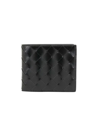 Bottega Veneta Weaving Wallet In Black