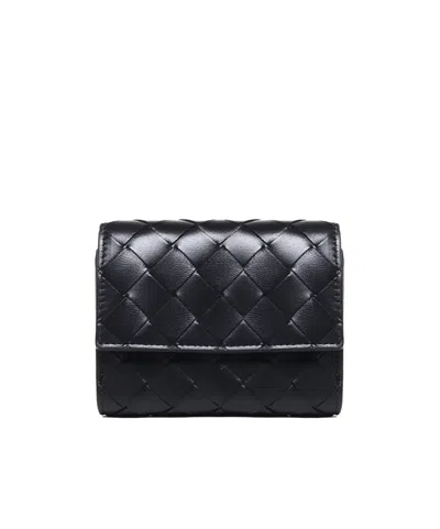 Bottega Veneta Weaving Wallet In Black
