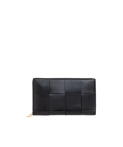 Bottega Veneta Weaving Wallet In Black