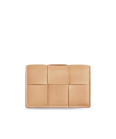 Bottega Veneta Weaving Wallet In Nude