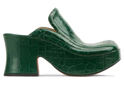 Pre-owned Bottega Veneta Wedge Clog (women's) Sneakers In Dark Green