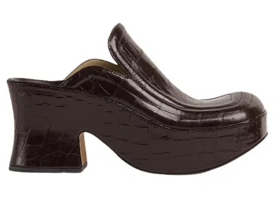 Pre-owned Bottega Veneta Wedge Clogs (women's) Sneakers In Brown