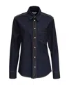 Bottega Veneta Welt-pocket Denim Shirt In Black