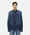 Bottega Veneta Reversible Wool Denim Jacket In Blue