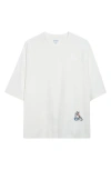 Bottega Veneta Whale Embroidered Oversize Cotton Jersey T-shirt In 9071 Chalk