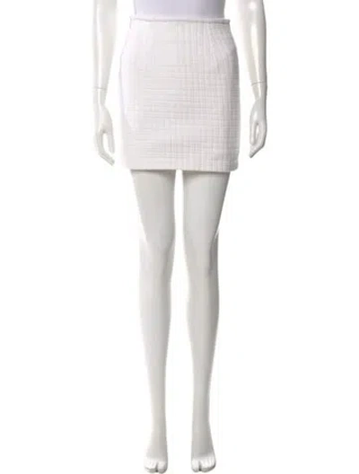 Pre-owned Bottega Veneta Whipstitch Trim Mini Skirt In Neutral