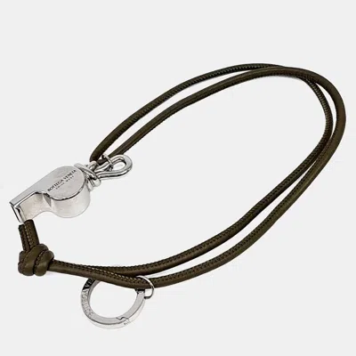 Pre-owned Bottega Veneta Whistle Keyring In Brown