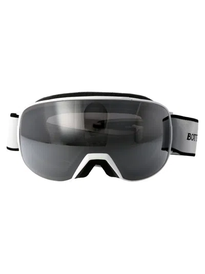 Bottega Veneta White Acetate Sunglasses In Silver