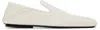 Bottega Veneta White Adamo Slippers In 2916 String