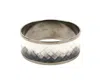 Bottega Veneta White / Black Enamel Metal Woven Silver Bracelet (small) In White / Black