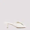 Bottega Veneta Blink 50 Intrecciato Leather Mules In White