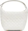 Bottega Veneta White Candy Wallace Bag In 9009 White-gold