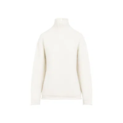 Bottega Veneta White Cashmere Sweater In Red