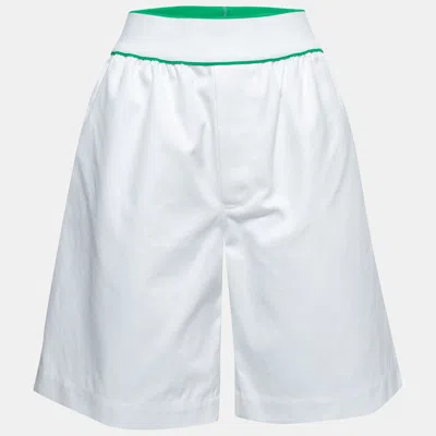 Pre-owned Bottega Veneta White Cotton Bermuda Shorts M