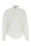 Bottega Veneta White Cotton Blend Shirt In Multi