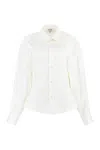 Bottega Veneta Women Compact Cotton Shirt In White