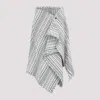 Bottega Veneta Women's Cotton Check Skirt | Size 40 | 782386v3g70 In White