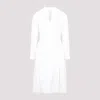 BOTTEGA VENETA WHITE COTTON SHIRT DRESS WITH LONG SLEEVES