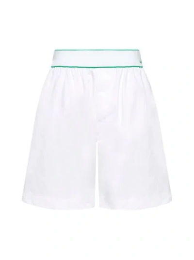 Bottega Veneta White Cotton Shorts For Women | Ss22 Collection