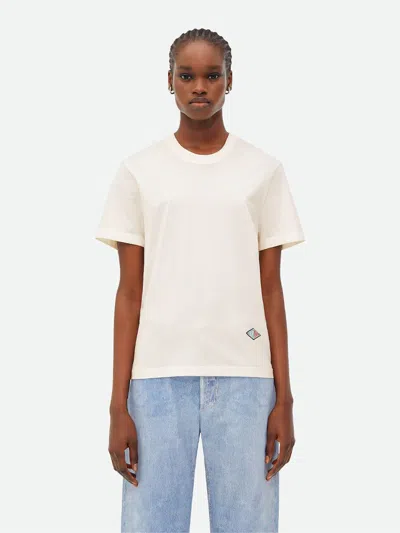 Bottega Veneta White Cotton T-shirt In Animal Print