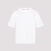 BOTTEGA VENETA WHITE DOUBLE LAYER STRIPED COTTON T-SHIRT