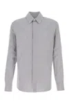Bottega Veneta Men Camicia Con Logo In Gray