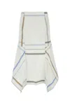Bottega Veneta Exclusive Checked Cotton Midi Skirt In White