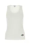 Bottega Veneta Stretch Rib Cotton Tank Top In White
