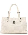 Bottega Veneta White Intrecciato Leather Medium Roma Tote (authentic Pre-  Loved)