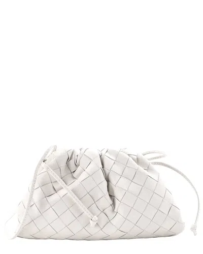 Bottega Veneta White Intrecciato Leather The Pouch Mini (authentic Pre-loved)