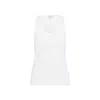Bottega Veneta Sleeveless Fitted Ribbed Top With Scoop Neckline
