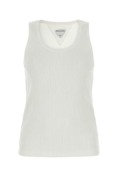 Bottega Veneta White Jersey Tank Top