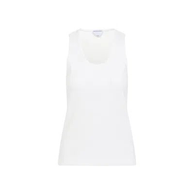 Bottega Veneta White Jersey Tank Top In Multi