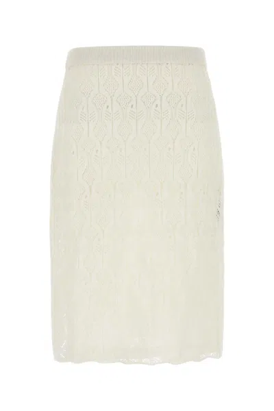 BOTTEGA VENETA WHITE LACE SKIRT