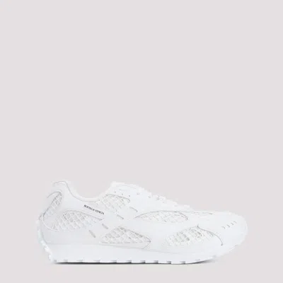BOTTEGA VENETA WHITE LACE UP SNEAKERS