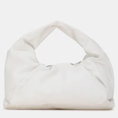 Pre-owned Bottega Veneta White Lambskin The Shoulder Pouch