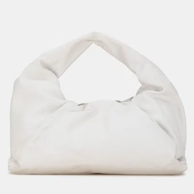 Pre-owned Bottega Veneta White Lambskin The Shoulder Pouch